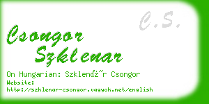 csongor szklenar business card